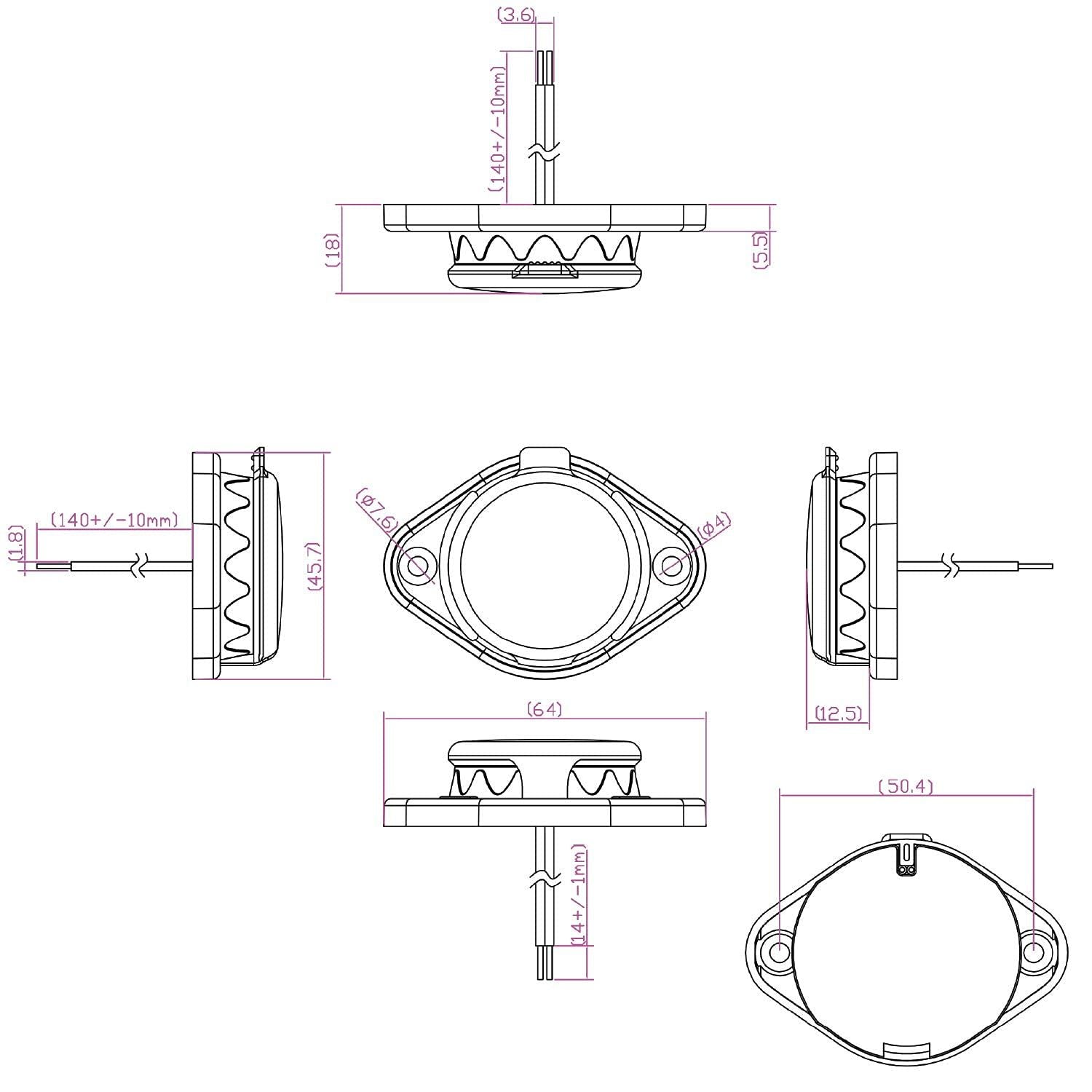 MAGNADYNE AUX-USB-SMD4DC | Surface Mount 5V/4.8A Dual USB Charger - Magnadyne