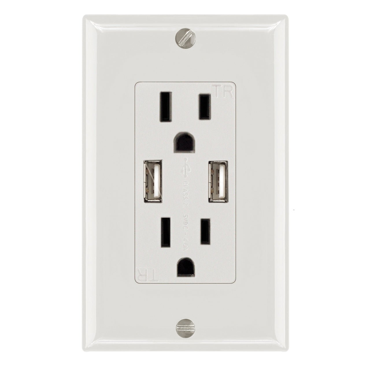 Magnadyne WC-502 | Dual USB Charging AC Wall Outlet w/ Plate - Magnadyne