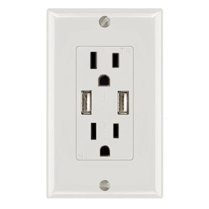 Magnadyne WC-502 | Dual USB Charging AC Wall Outlet w/ Plate - Magnadyne